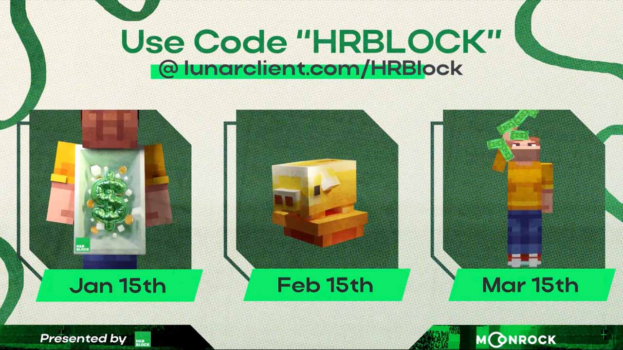 H&R Block and Moonrock Woo First Time Tax Filers With Custom Minecraft Events